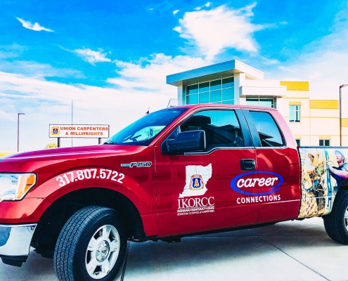 Career Connections Truck in front of IKORCC Hub